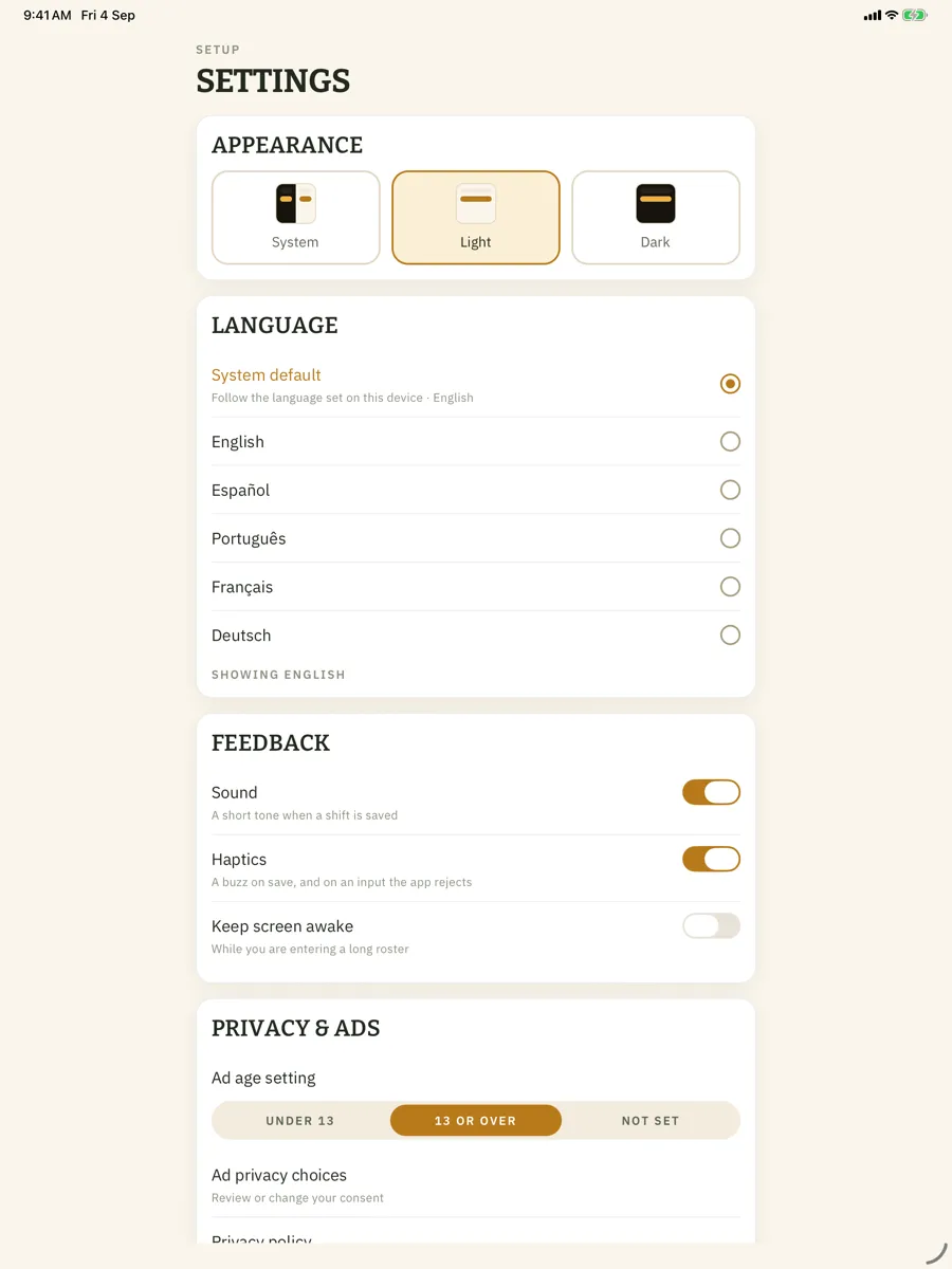 Jornada — app screenshot