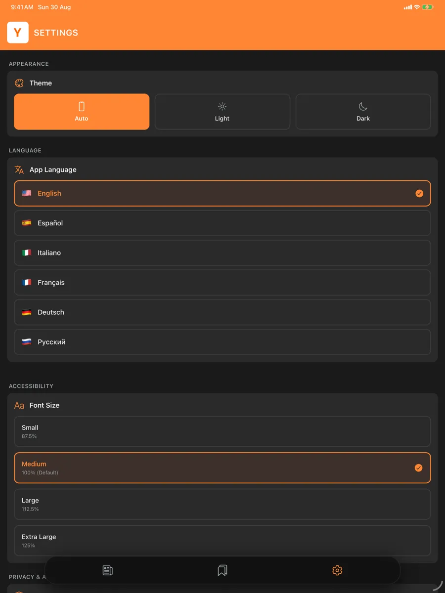 HN Reader — app screenshot