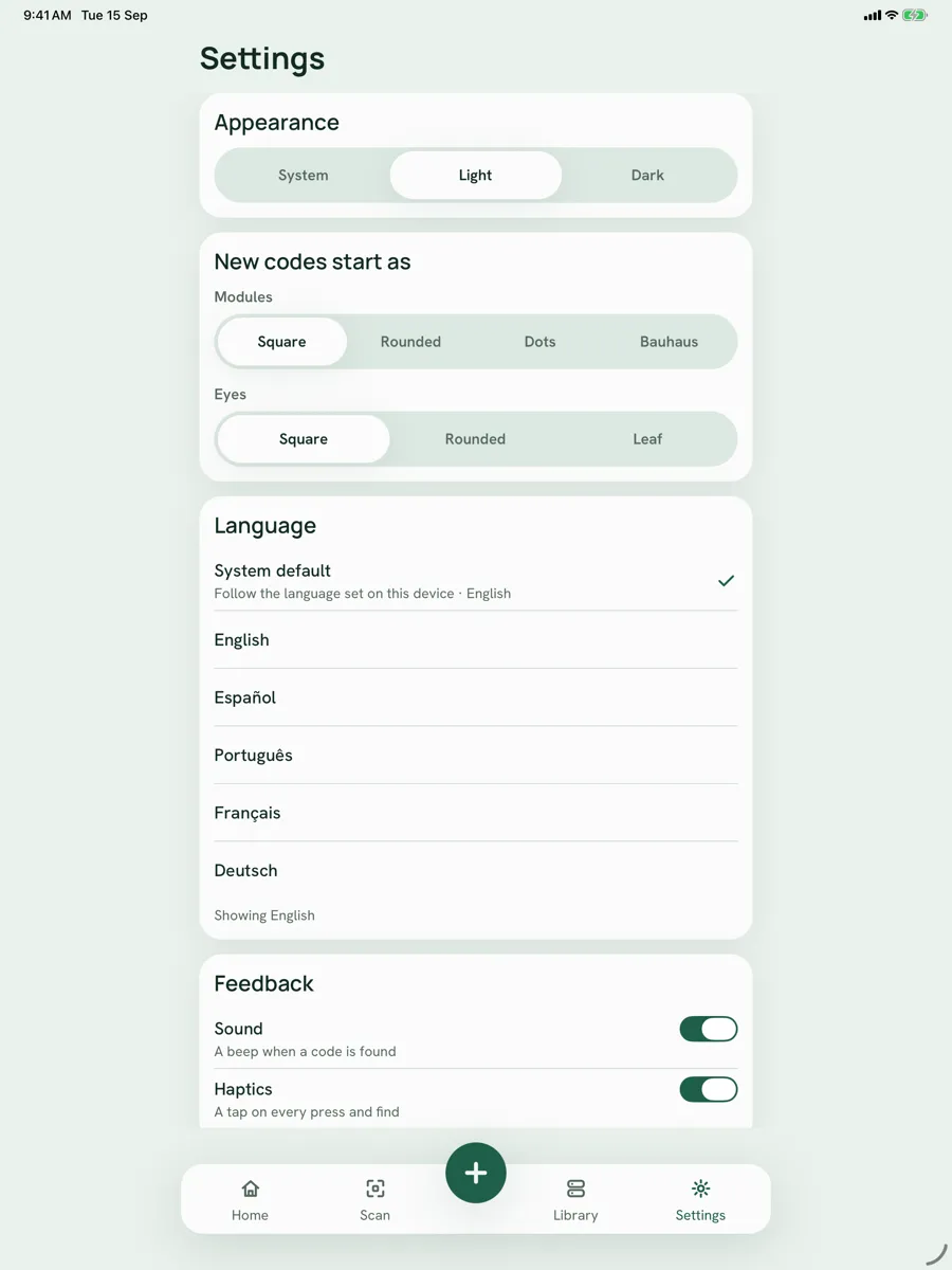 Quadrille — app screenshot