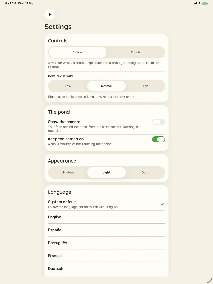 Hollerhop — app screenshot
