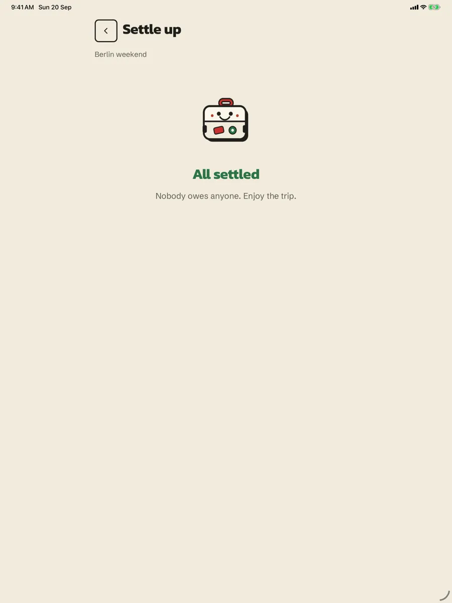 Valise: Trip Planner & Split — app screenshot