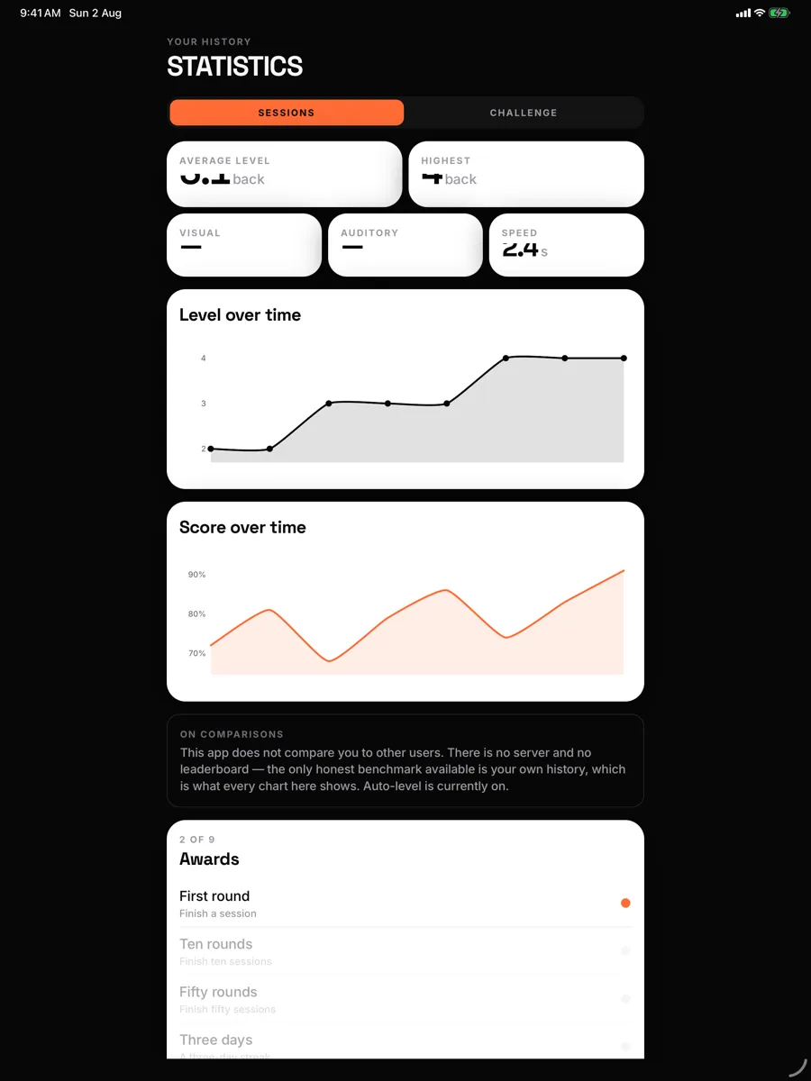 N-Back — app screenshot