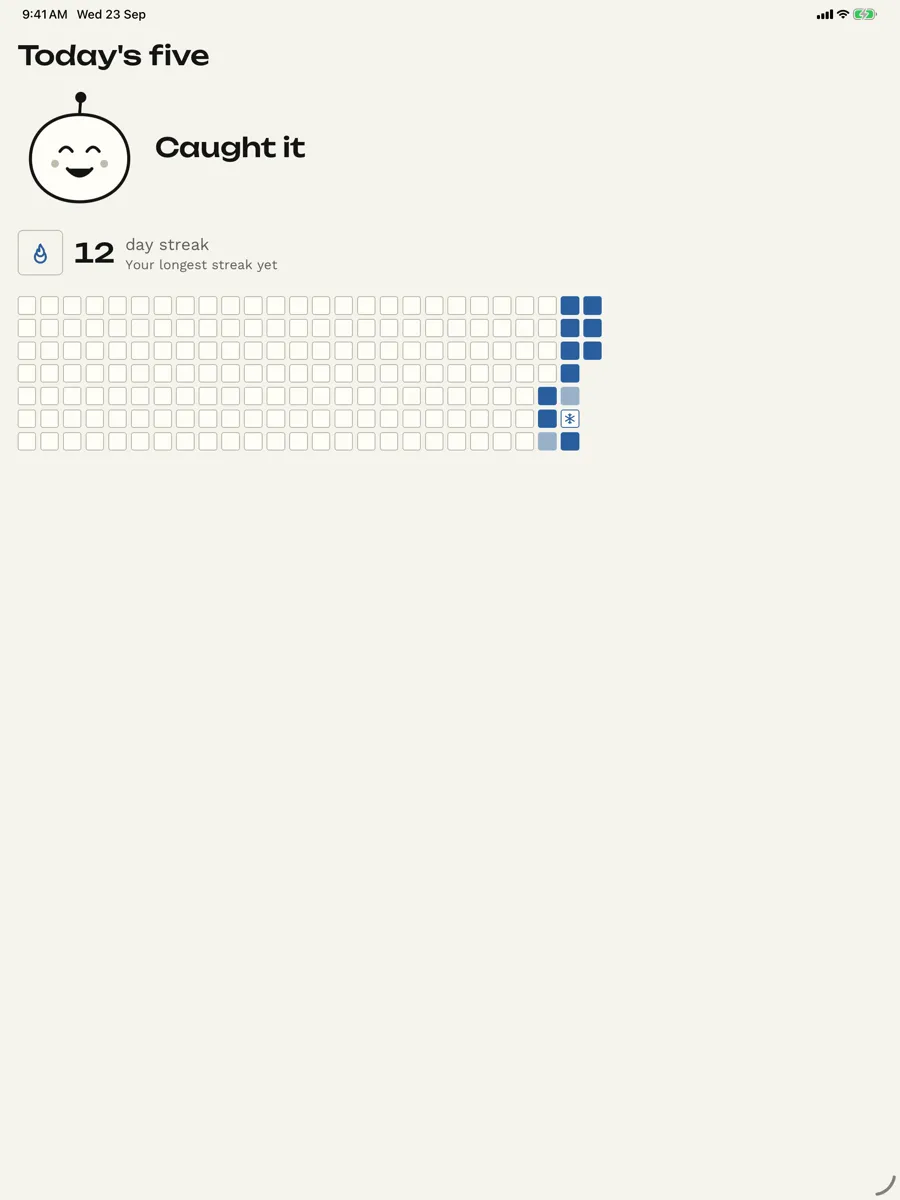 Five Facts: Daily Trivia Quiz — app screenshot