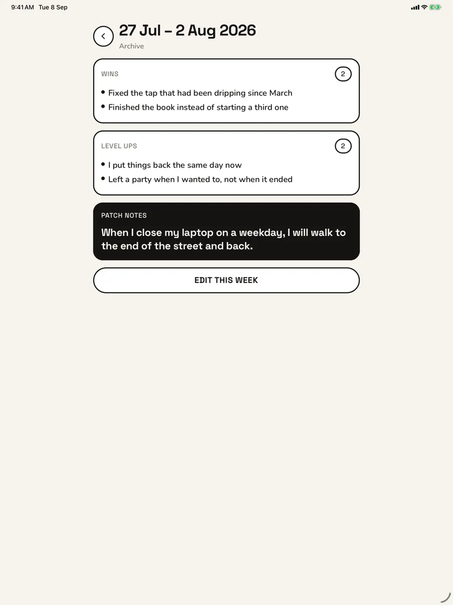 Statblock — app screenshot
